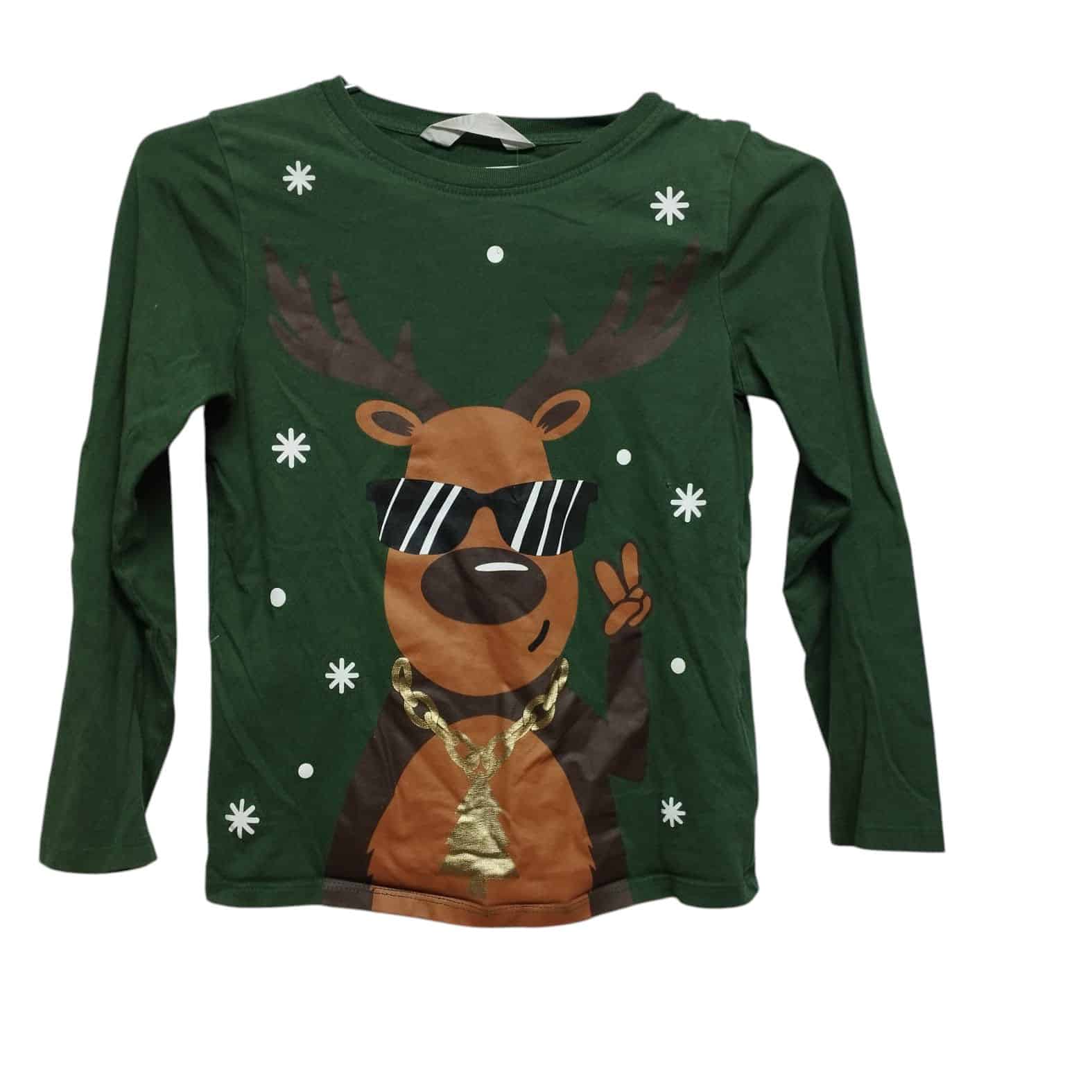 REMERA ALG VERDE RENO LENTES H&M T 6-8