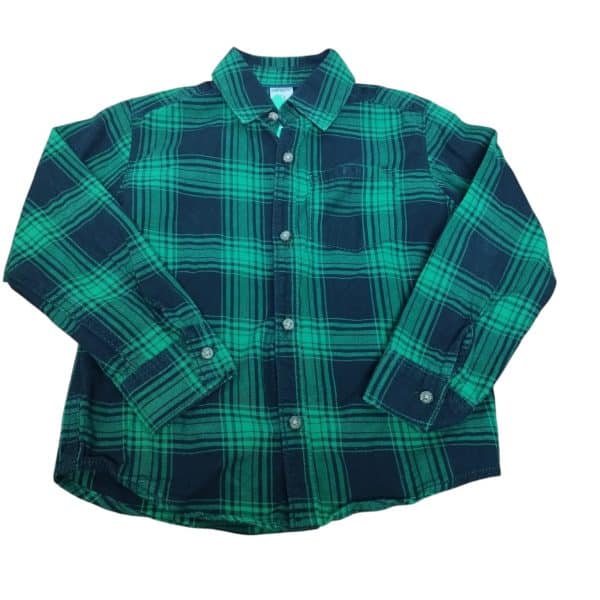 CAMISA CUADROS VERDE NEGRO CARTER'S T 5