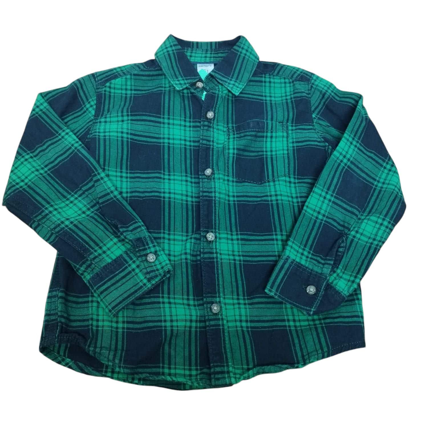 CAMISA CUADROS VERDE NEGRO CARTER'S T 5