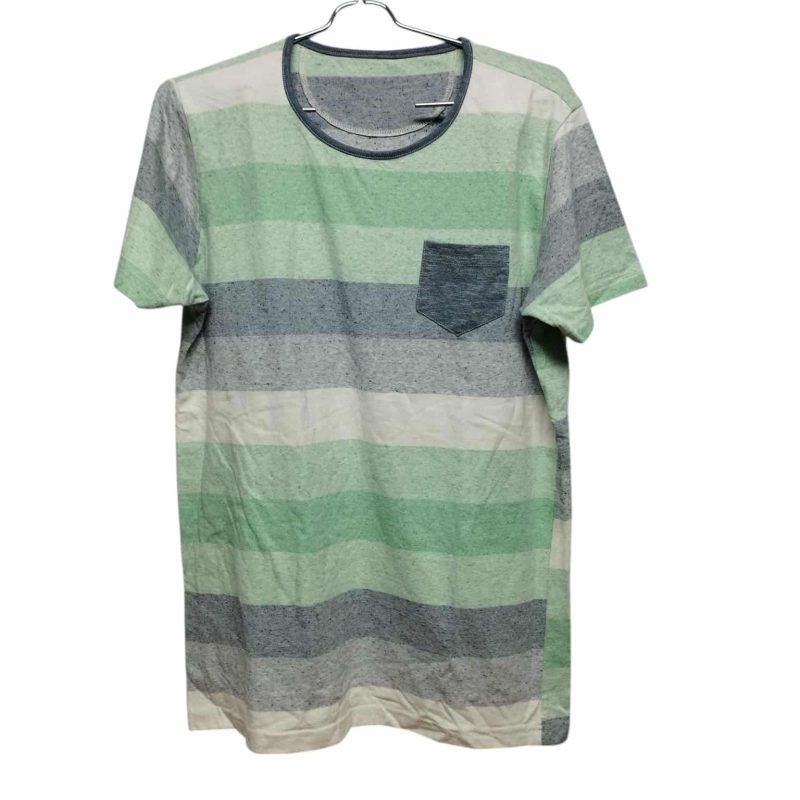 REMERA ALG FRANJAS VERDE GRIS BCO PUNTITOS T L APROX