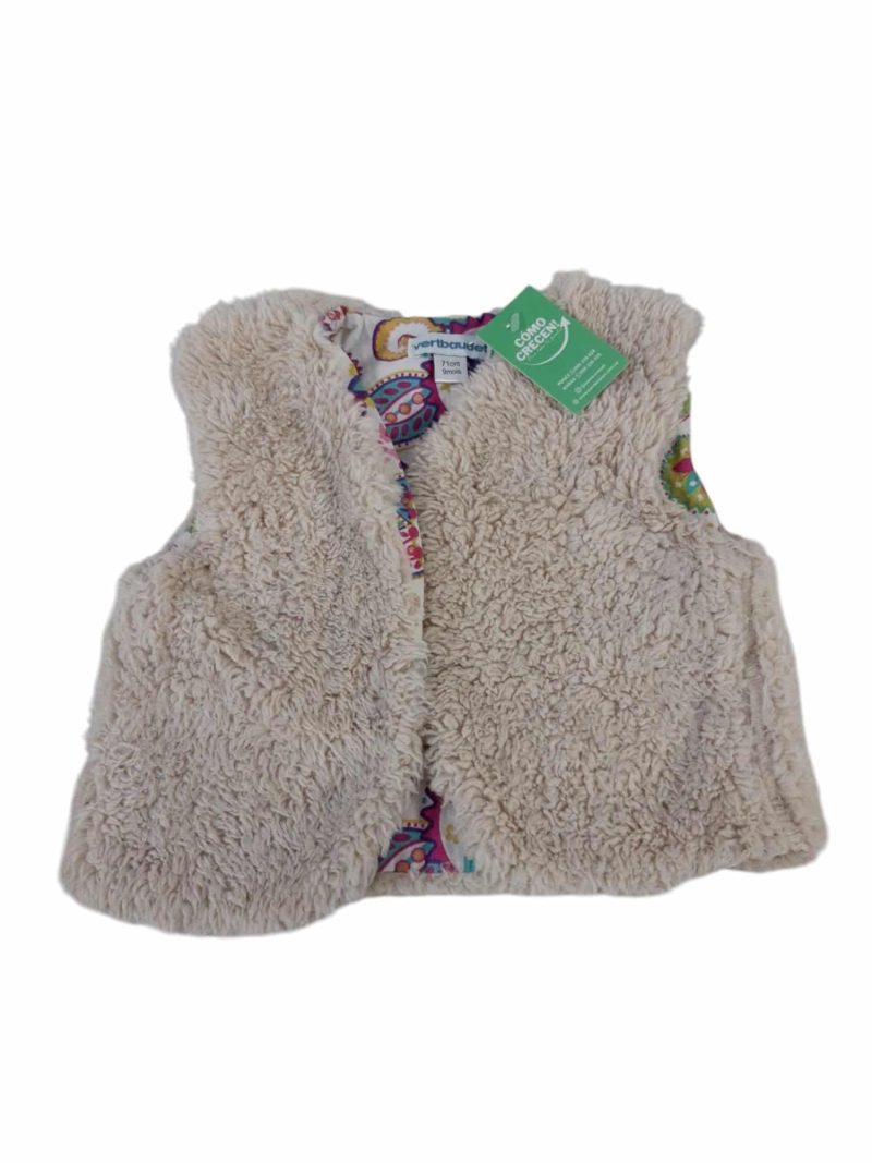 CHALECO PELUDITO BEIGE VERTBAUDET T9M