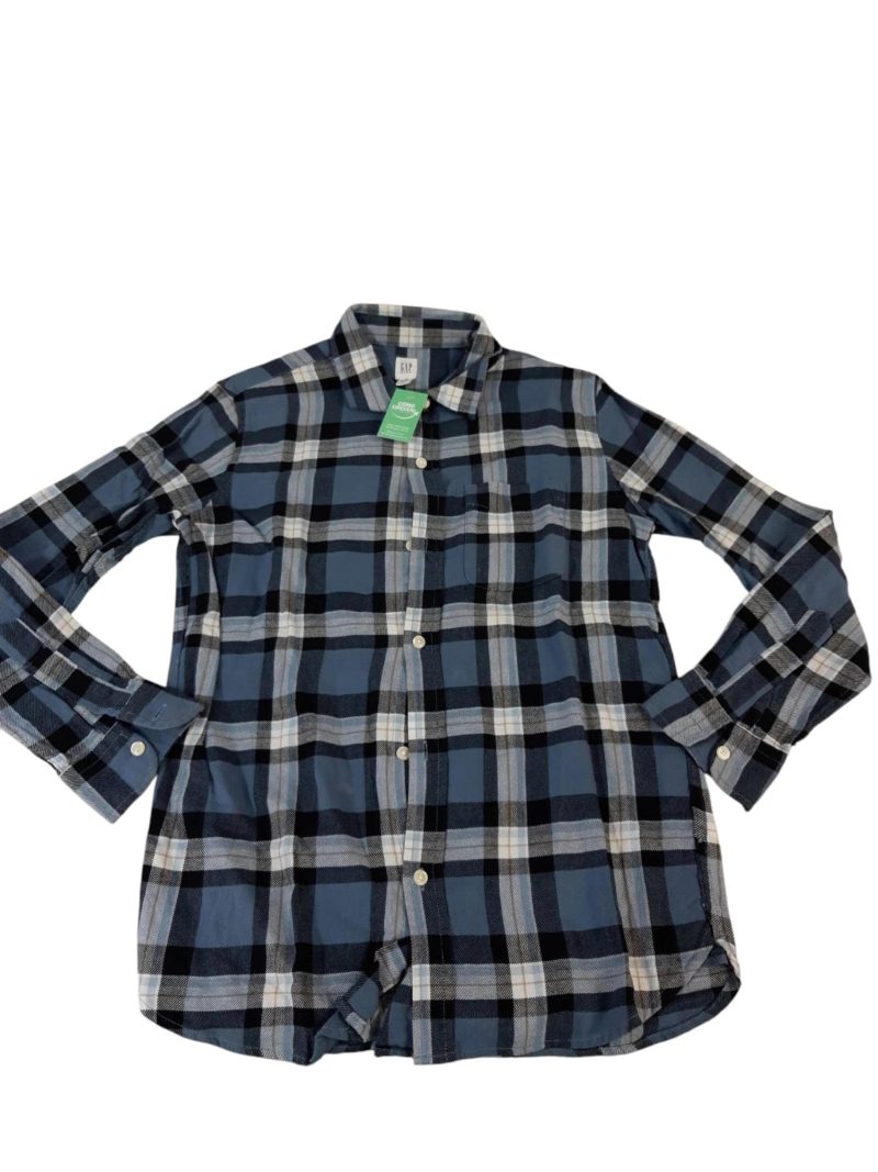 CAMISA CUADRILLE AZUL CELESTE BLANCO GAP T14/16