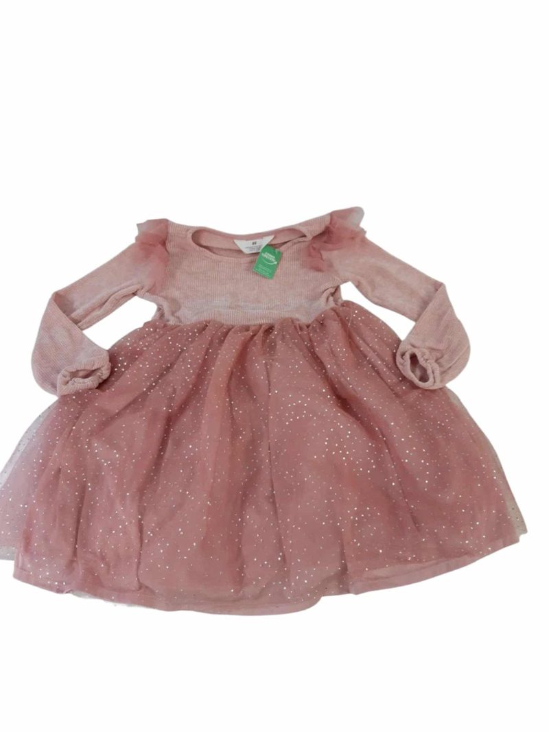 VESTIDO PLUSH CON TUTU BRILLOS H&M T7/8