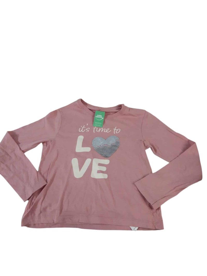 REMERA ROSADA IT TIME TO LOVE FUZARKA T9/10