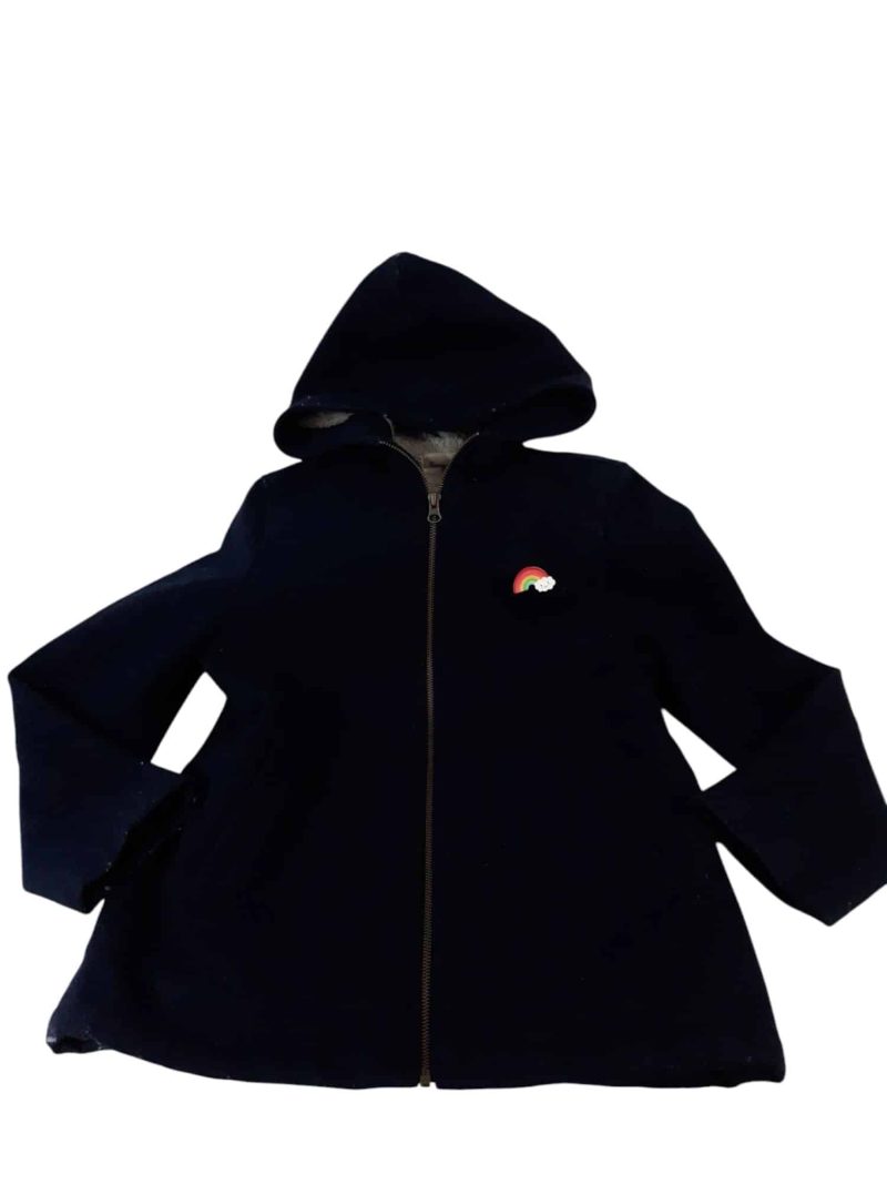 SACO PAÑO CON CAPUCHA ARCO IRIS FORRADO PELUDITO THOMAS TRENT T12