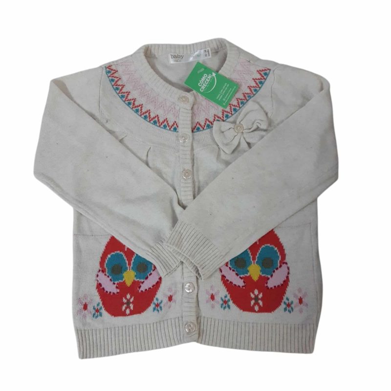 SACO LANA BEIGE BUHOS BABY M&CO T18/24M