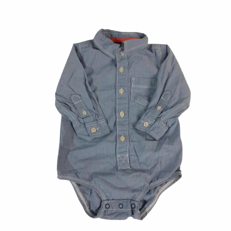 BODY CAMISA RAYADA AZUL BCO OSH KOSH T18M