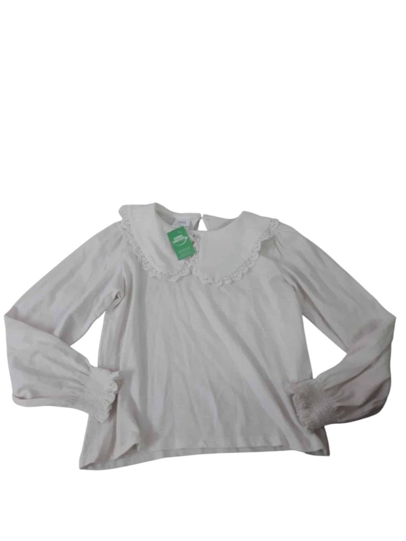 REMERA ALG BLANCA CUELLO ZARA T10