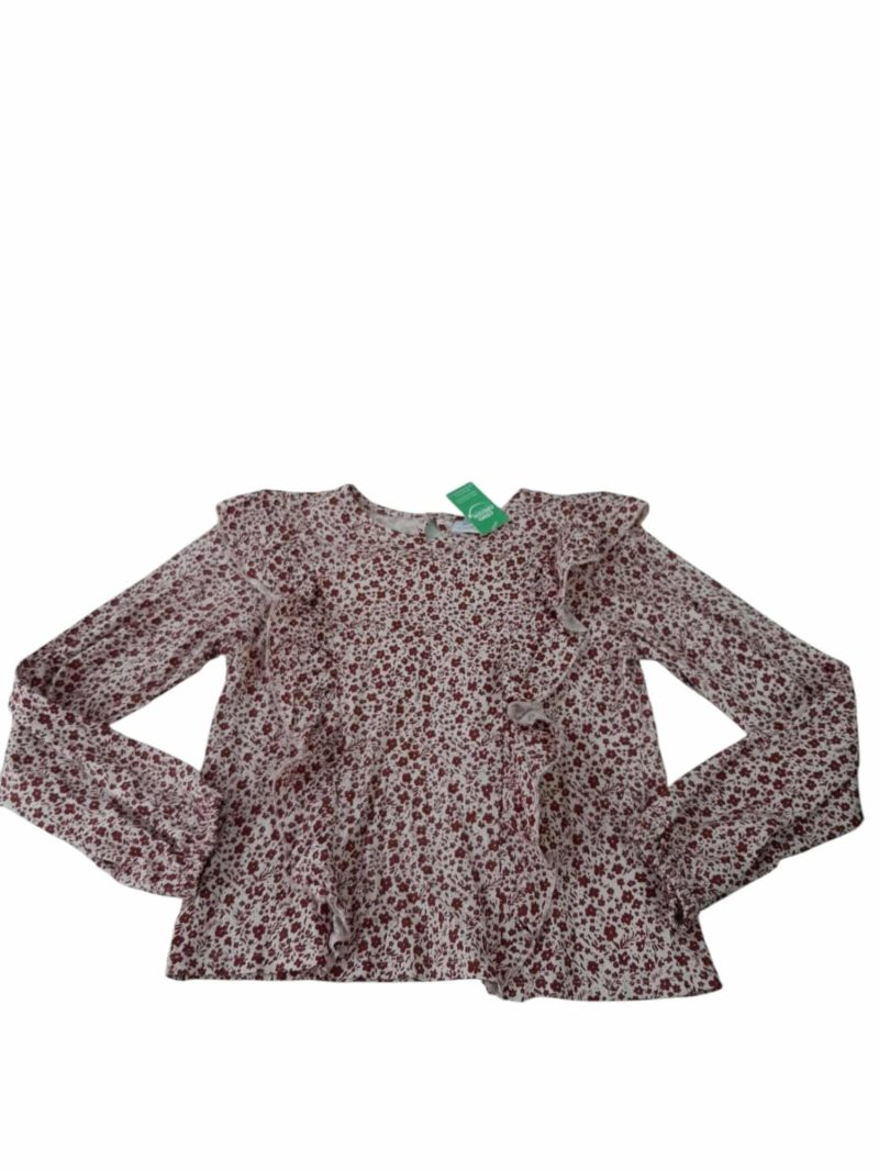 REMERA ALG BCA FLORES MARRONES VOLADIT ZARA T11/12