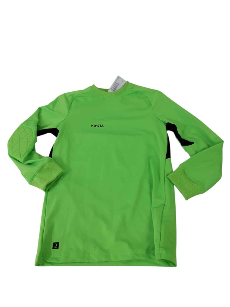 CAMISETA GOLERO VERDE FLUOR NEGRIO KIPSTA DECATHLON T8/9