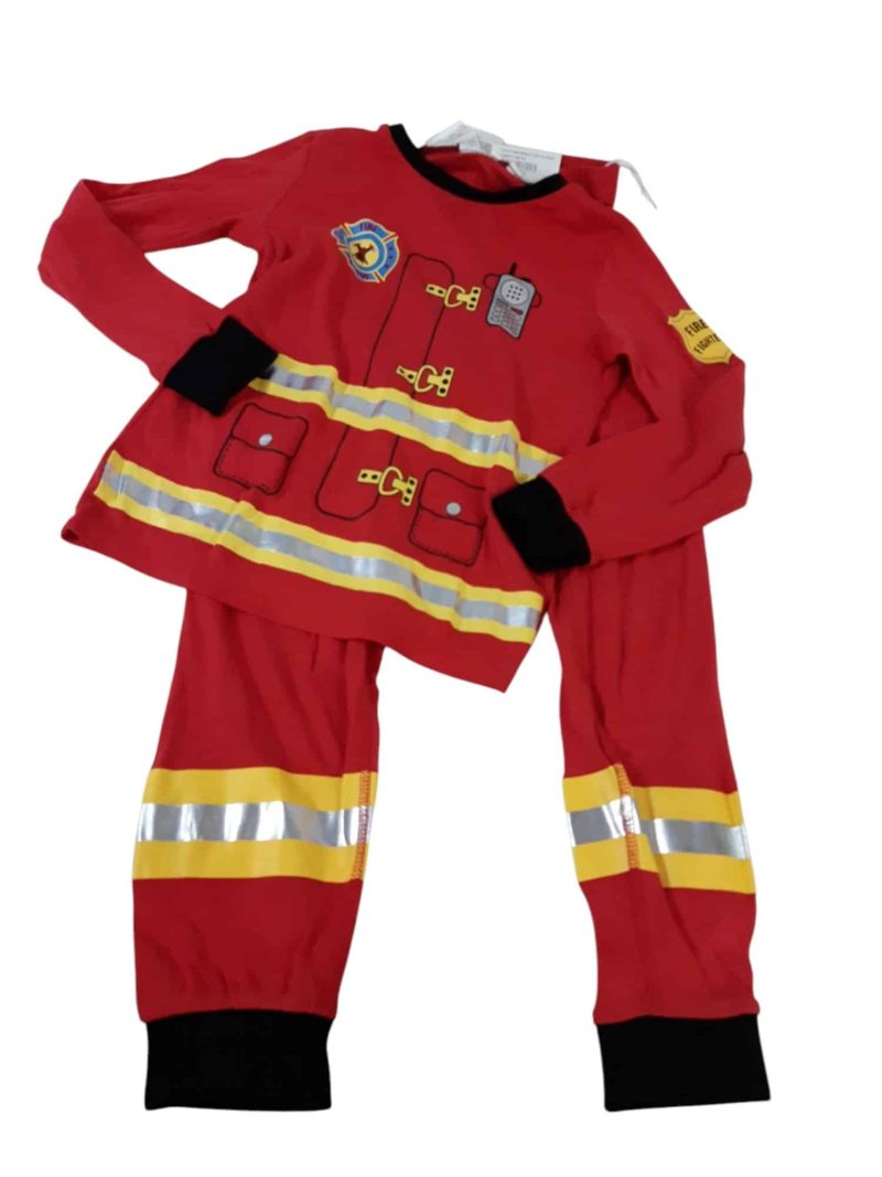 CONJ PIYAMA REMERA Y PANT ALG ROJO BOMBERO H&M T6/8