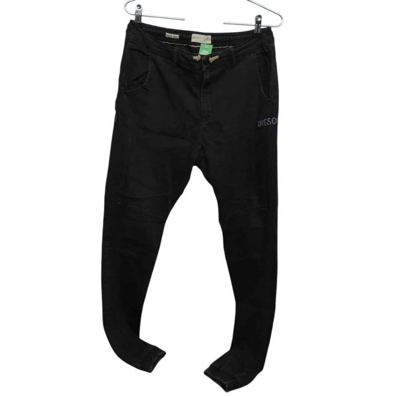 JEAN BABUCHA NEGRO PARCHES ZARA T 13/14