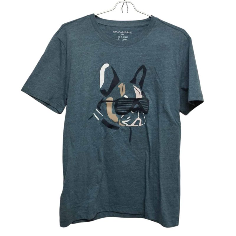 REMERA ALG AZUL CARA PERRO BANANA REPUBLIC T M