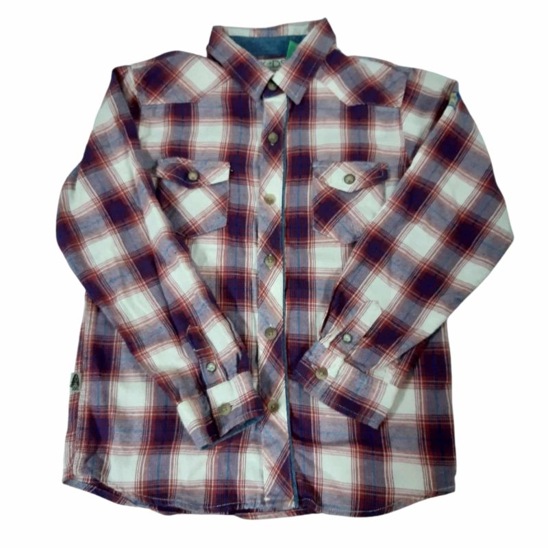 CAMISA VILLELA ROJA BEIGE HUSH PUPPIES T8