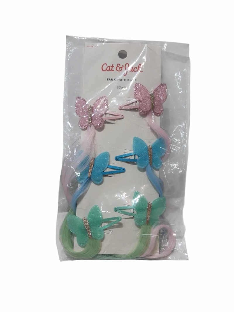 PACK X6 SAPITOS MARIPOSA CON PELITOS DE COLORES CAR & JACK