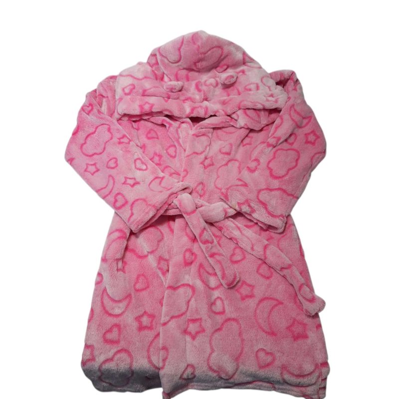SALTO DE CAMA PELUDITO ROSADO BLANCO CAPUCHA T14/16 AP