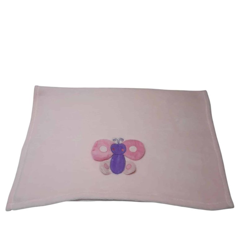 MANTA PELUDITA ROSA MARIPOSA