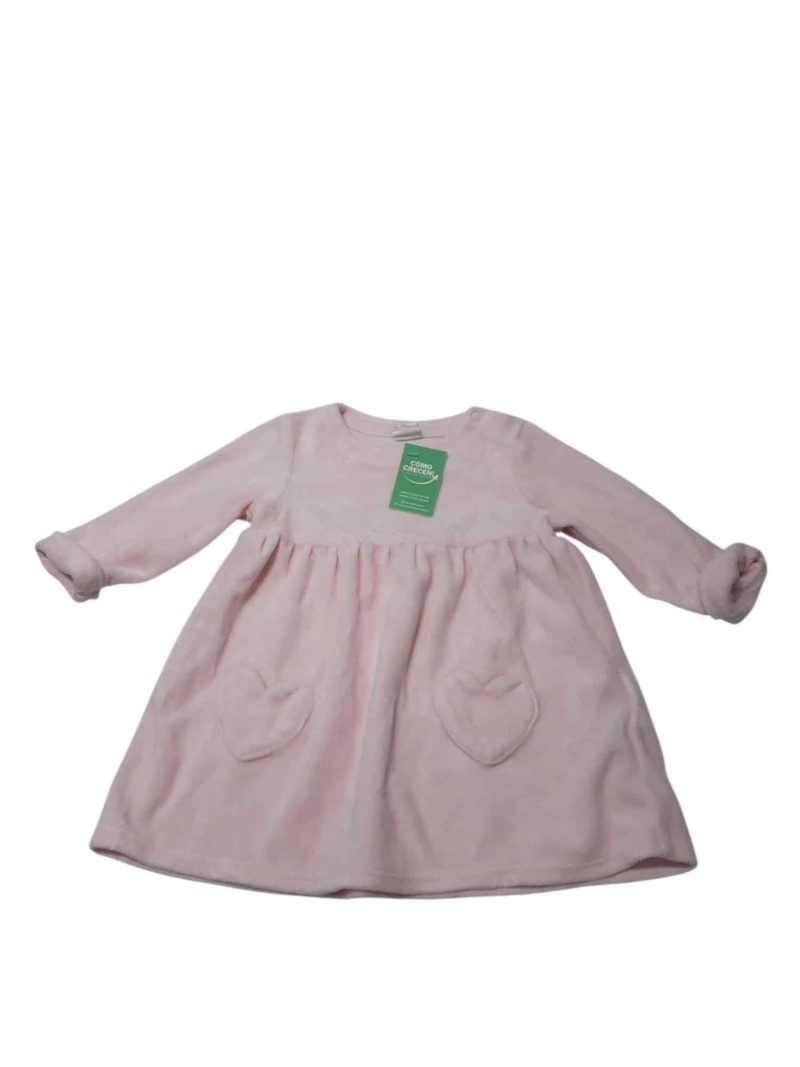 VESTIDO PIEL DURAZNO ROSA H&M T4/6M