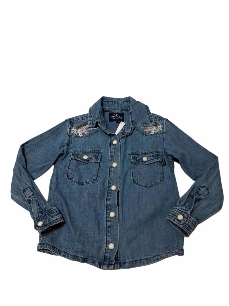 CAMISA DE JEAN FLORES BORDADAS THOMAS TRENT T18/24M