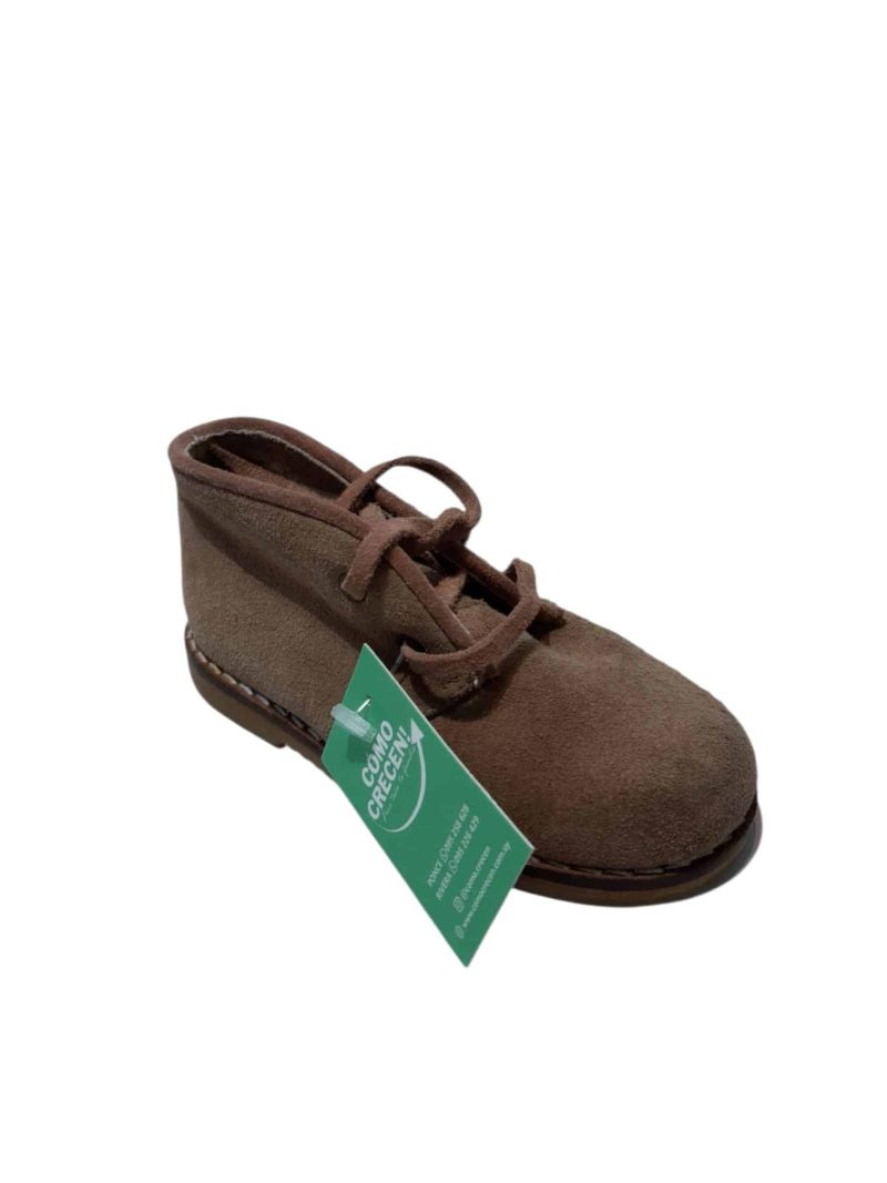ZAPATOS GAMUZA BEIGE CORDON ROSA T27 JUA CUERO