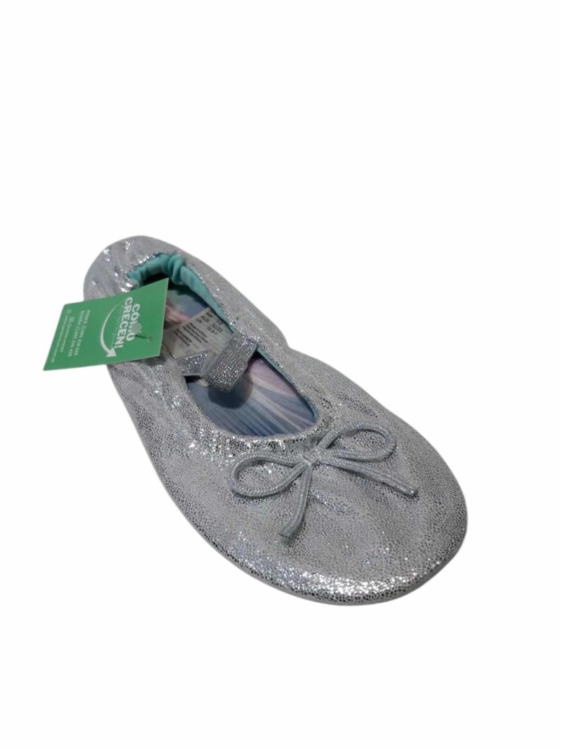 BALERINAS SIN SUELA PLATEADAS MOÑA FROZEN T32 H&M