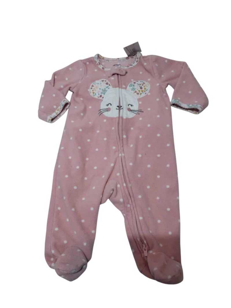 PIJAMA POLAR ROSA RATONCITA LUNARES BCOS CARTERS T3M FRZ GT