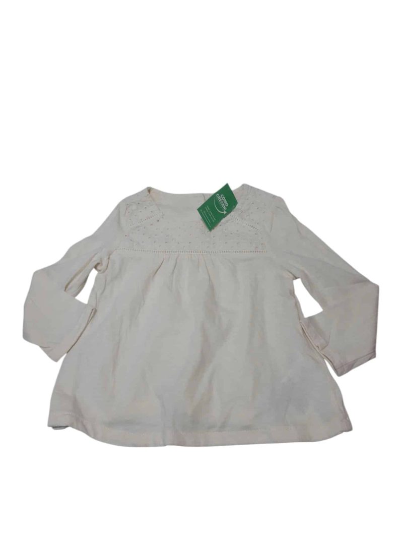 REMERA CREMITA BRODERY PECHO GAP T18/24M