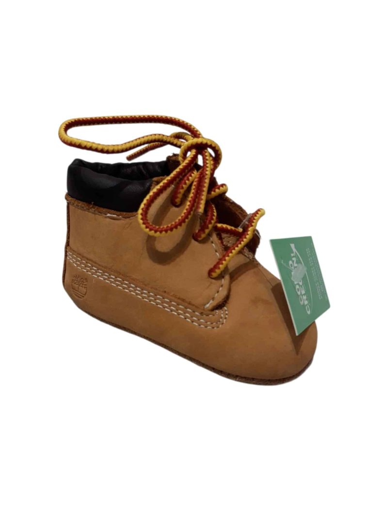 ZAPATO NOBUK MOSTAZA CORDONES AMARILLO ROJO TIMBERLAND BB