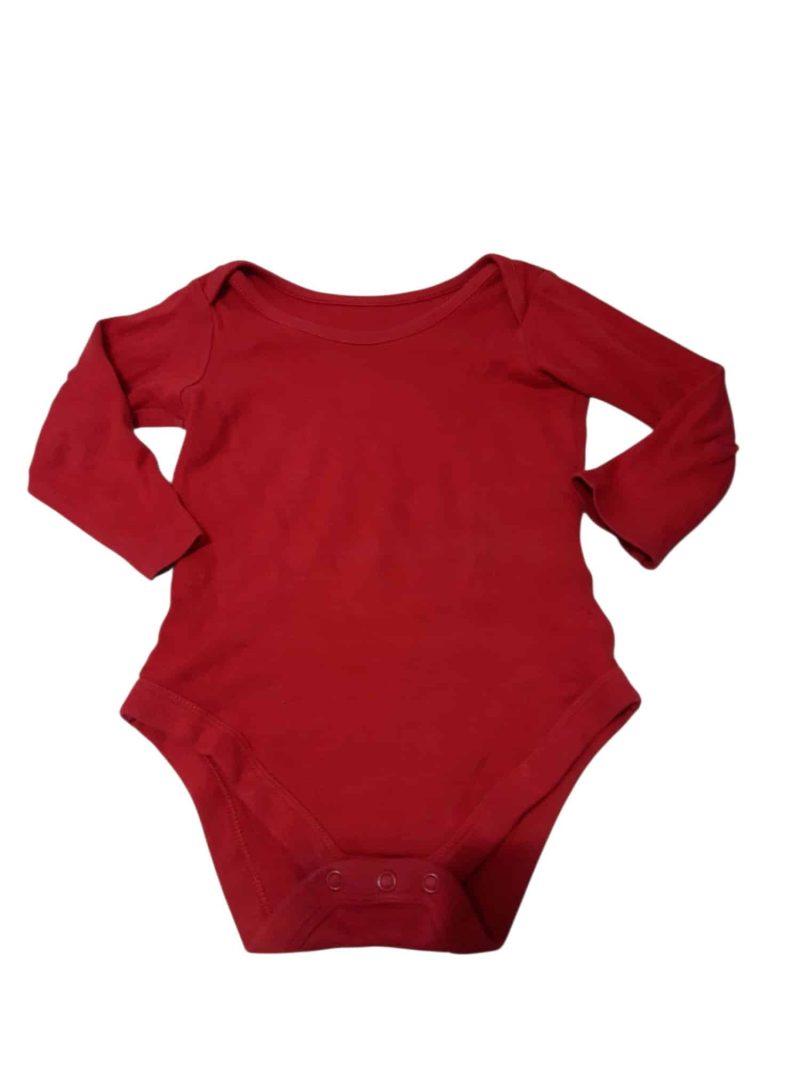 BODY ROJO LISO T6/9M AP SIN MARCA
