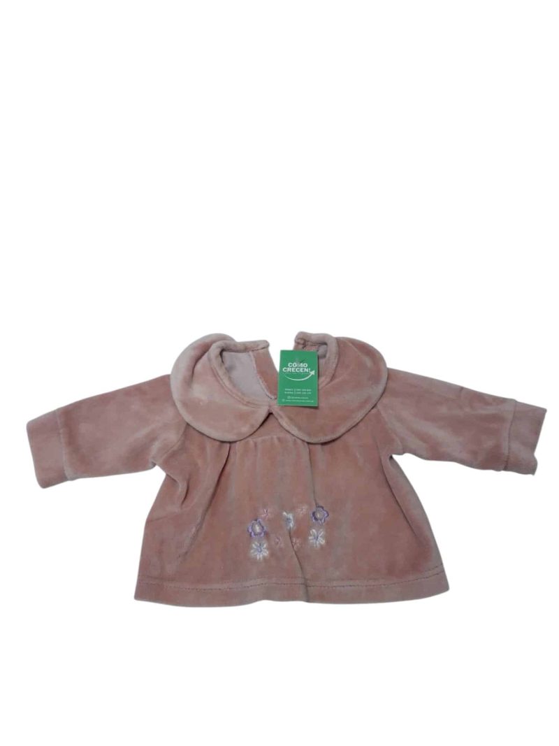 BUZO PIEL DURAZNO ROSA VIEJO CUELLO FLORES T0M