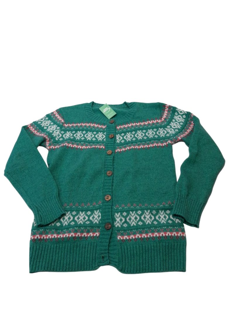 SACO LANA VERDE DIBUJOS ROSA BCO T14AP SIN MARCA