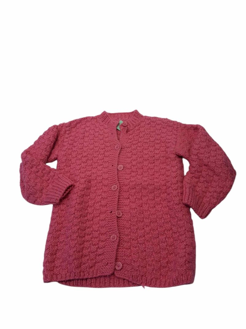 SACO LANA FUCSIA ARTESANAL CUADRADITOS EN TONO T8/10