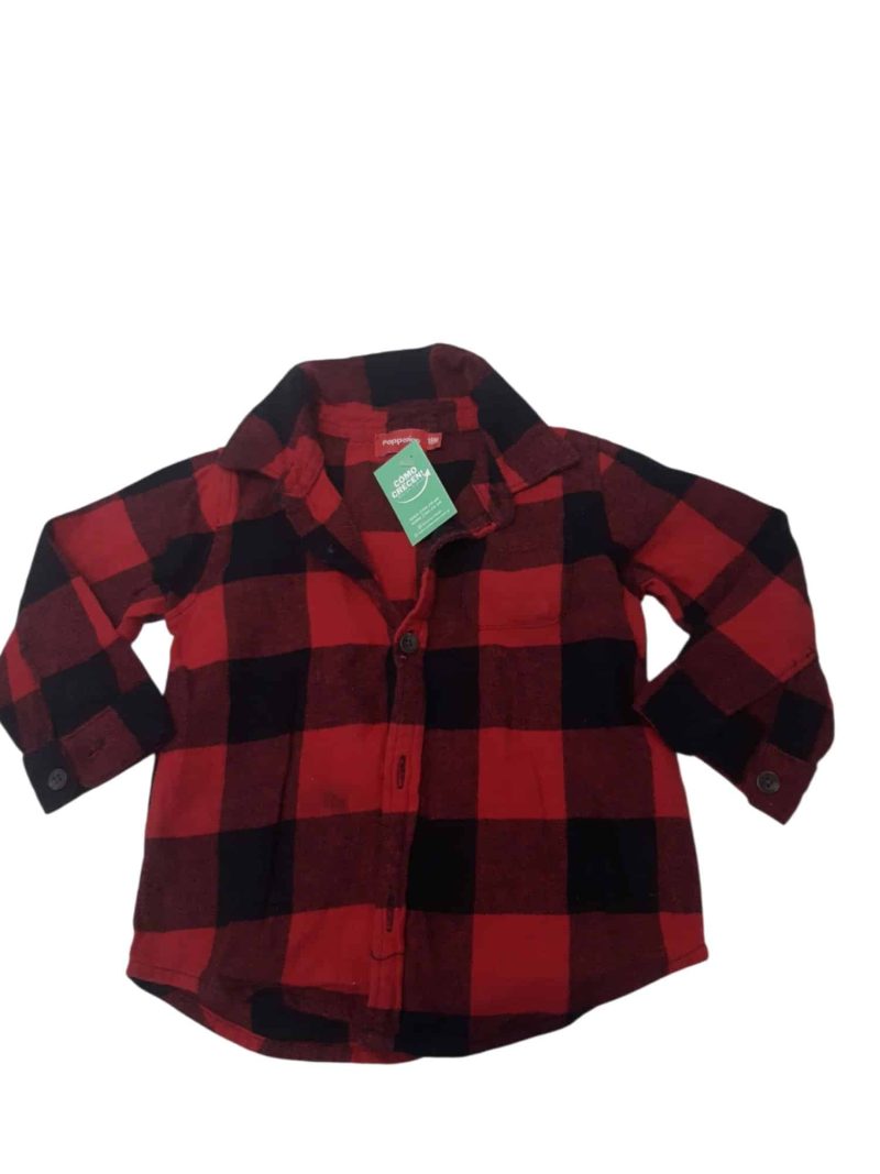 CAMISA CUADROS ROJA NEGRA PAPPOLINO T18M