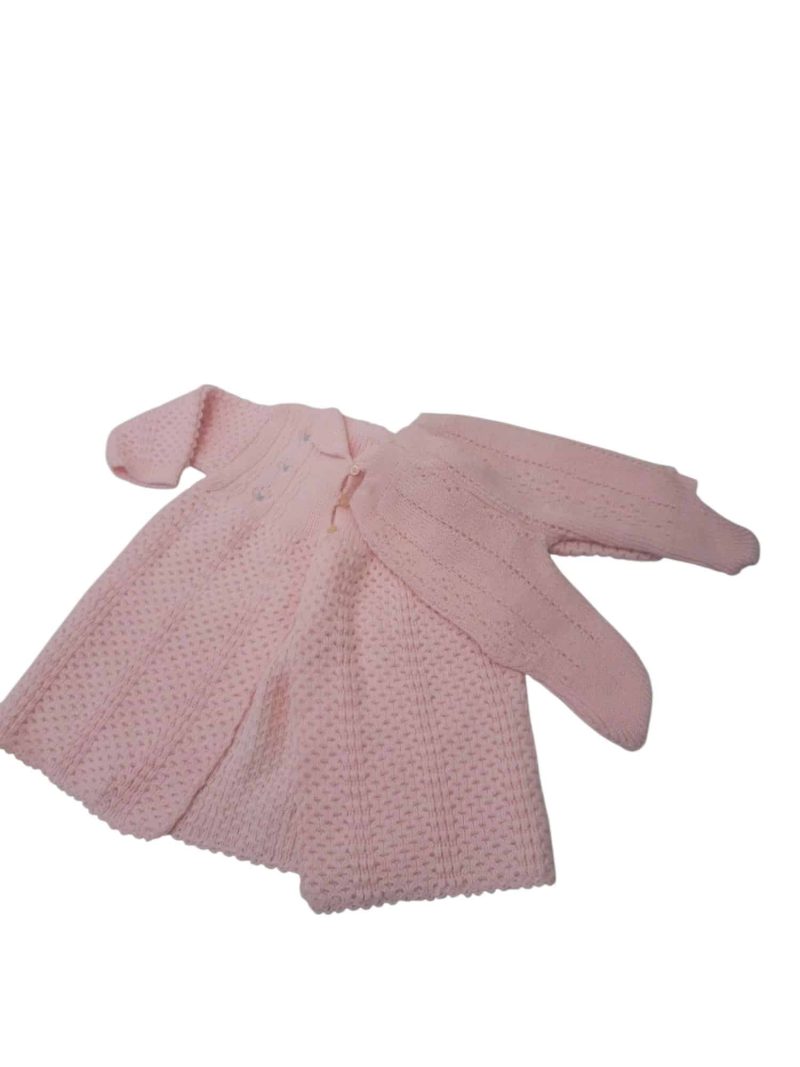 SACO TAPADITO CON PELELE LANA ROSA BEBE 6M APROX