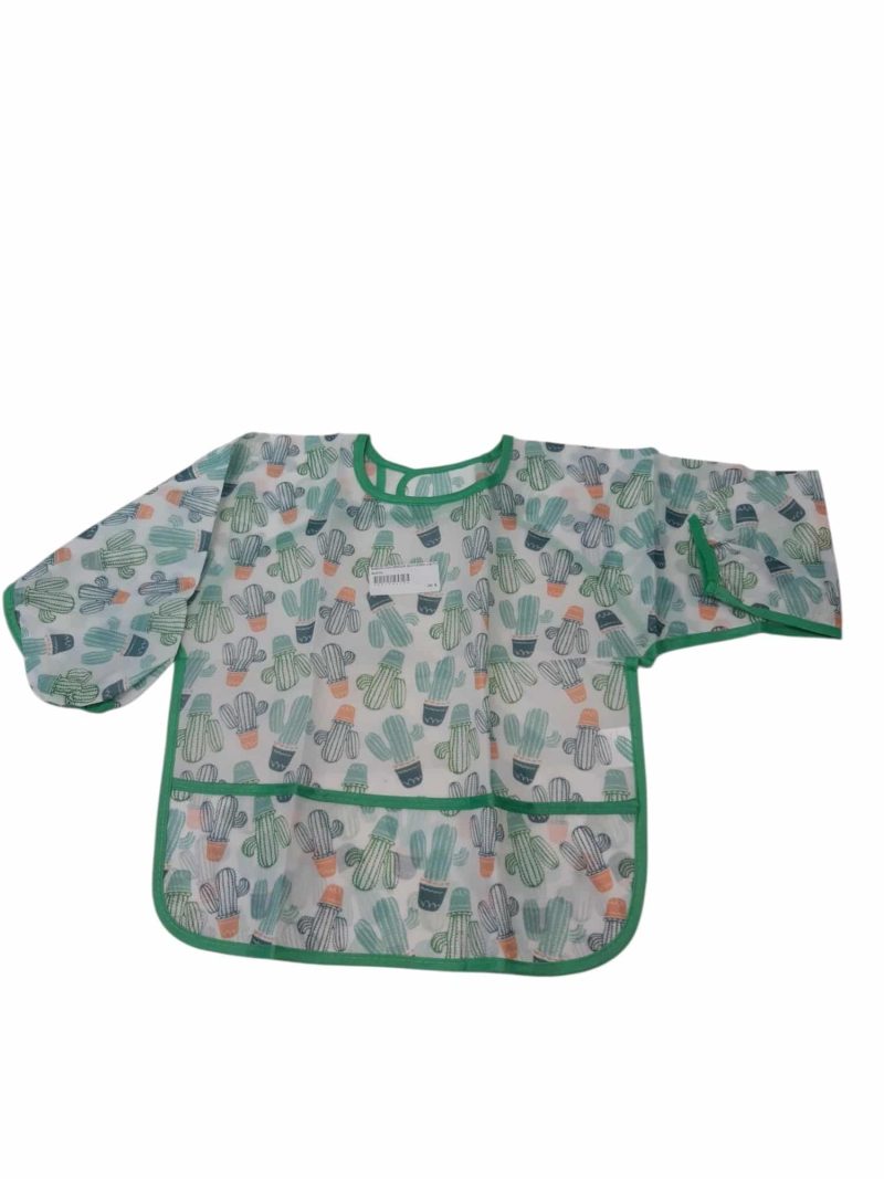 BABERO CON MANGAS BCO VERDE CACTUS NUEVO
