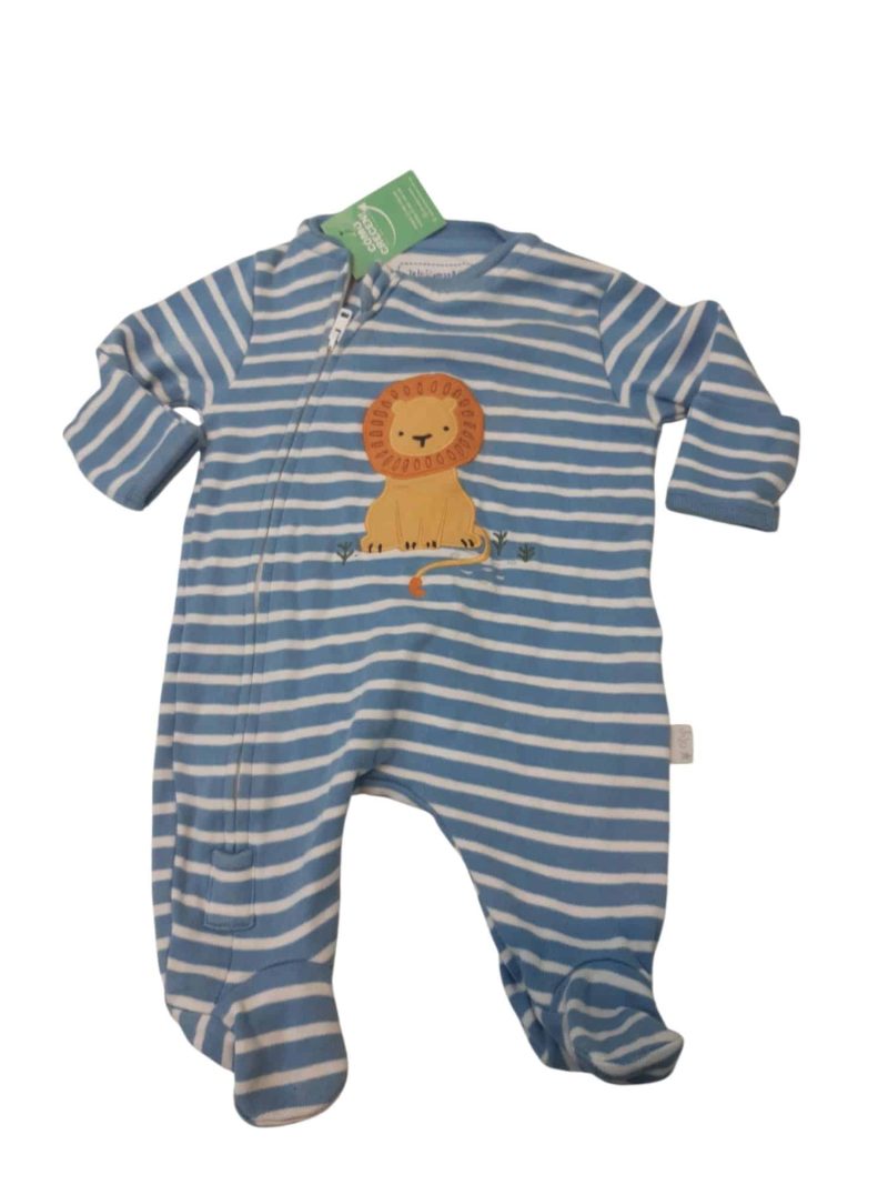 PIJAMA ALG RAYAS BCO CELESTE LEON JOJO TNB