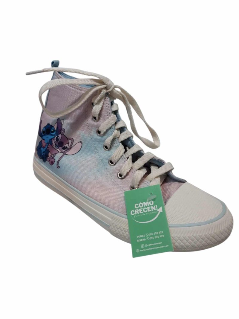 CHAMPION BOTITA CELESTE ROSADO STITCH T34