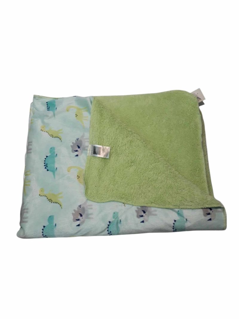 MANTA PLUSH CELESTE DINOSAURIOS PELUDITO VERDE BABY BLANKET