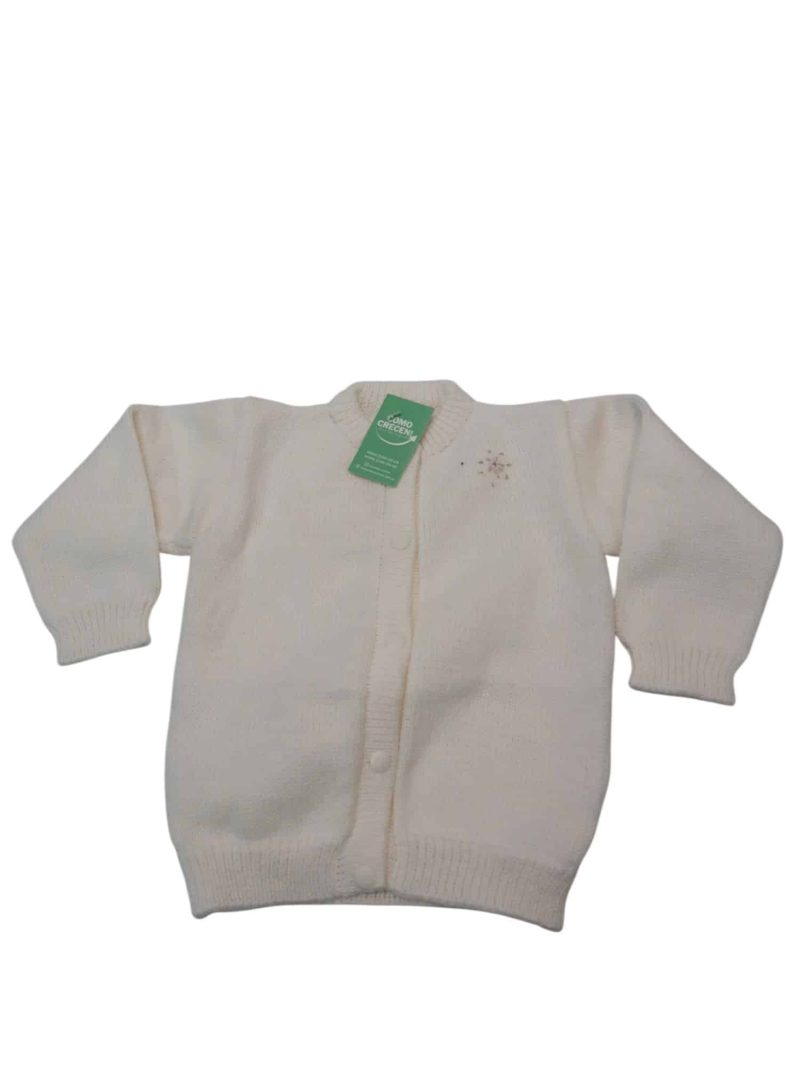 SACO LANA BLANCO 1 FLOR ROSADA T1 AP