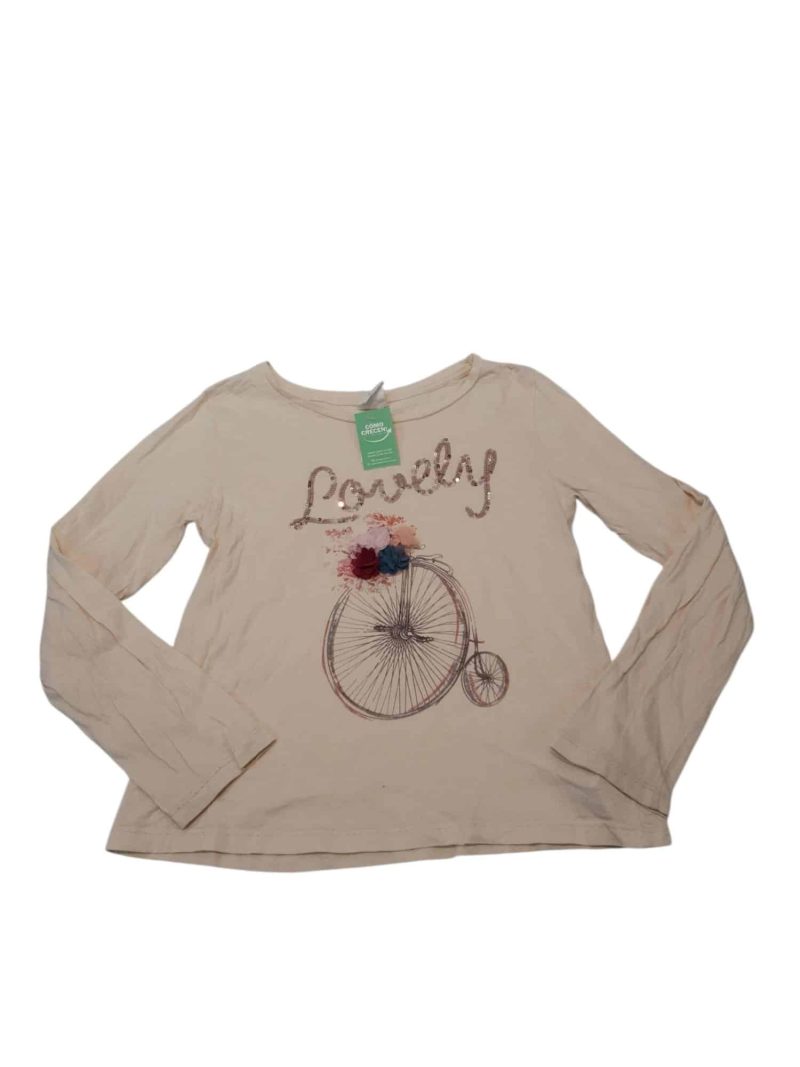 REMERA CREMITA BICICLETA LOVELY ZARA T10