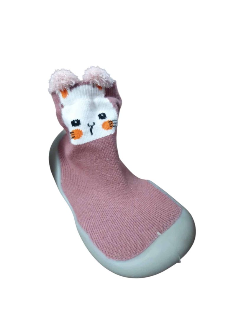 PANTUMEDIA ROSADA SUELA GOMA CONEJITA