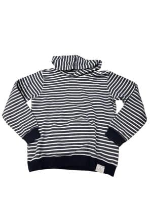 BUZO ALG AZUL RAYAS BLANCAS CAPUCHA HERING T10