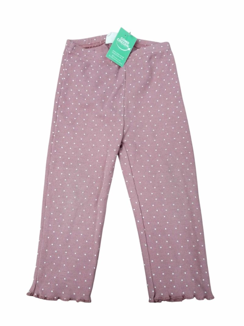 CALZA ROSADA MORLEY PUNTITOS BLANCOS BAS T12/18M