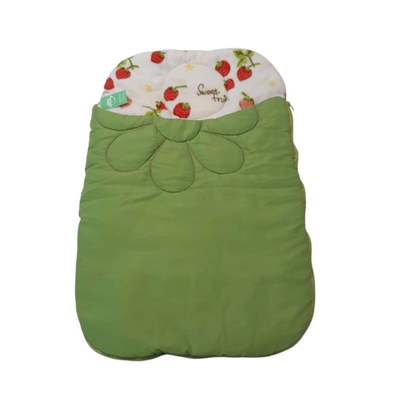 SOBRE VERDE FORRADO POLAR FRUTILLAS SWEET FRIUT