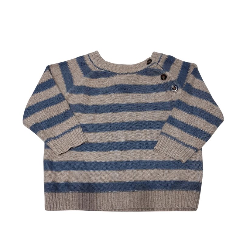 BUZO TEJIDO RAYADO BEIGE CELESTE CARTERS T6M FR
