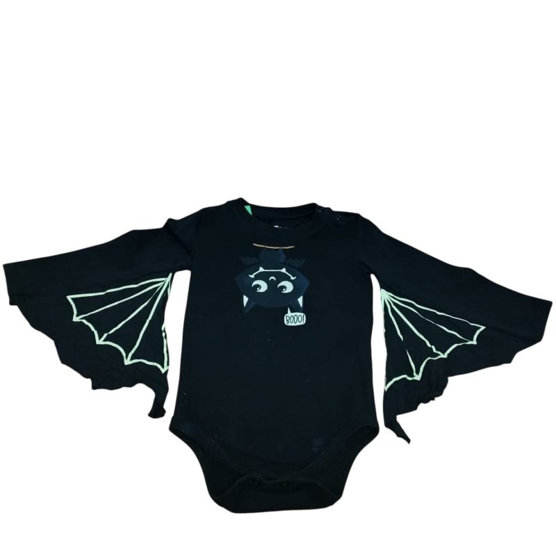 BODY ALG NEGRO VAMPIRO ALITAS TEDDY BOOM T 12-18 M