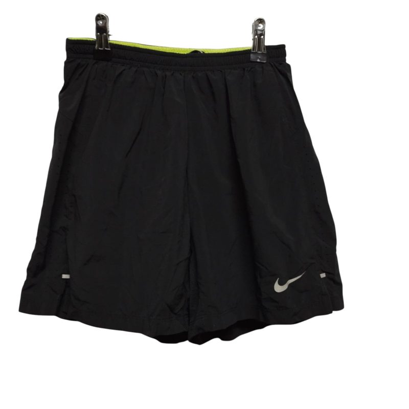 SHORT DEPORTIVO NEGRO VERDE FLUO NIKE T S/8 NIÑO