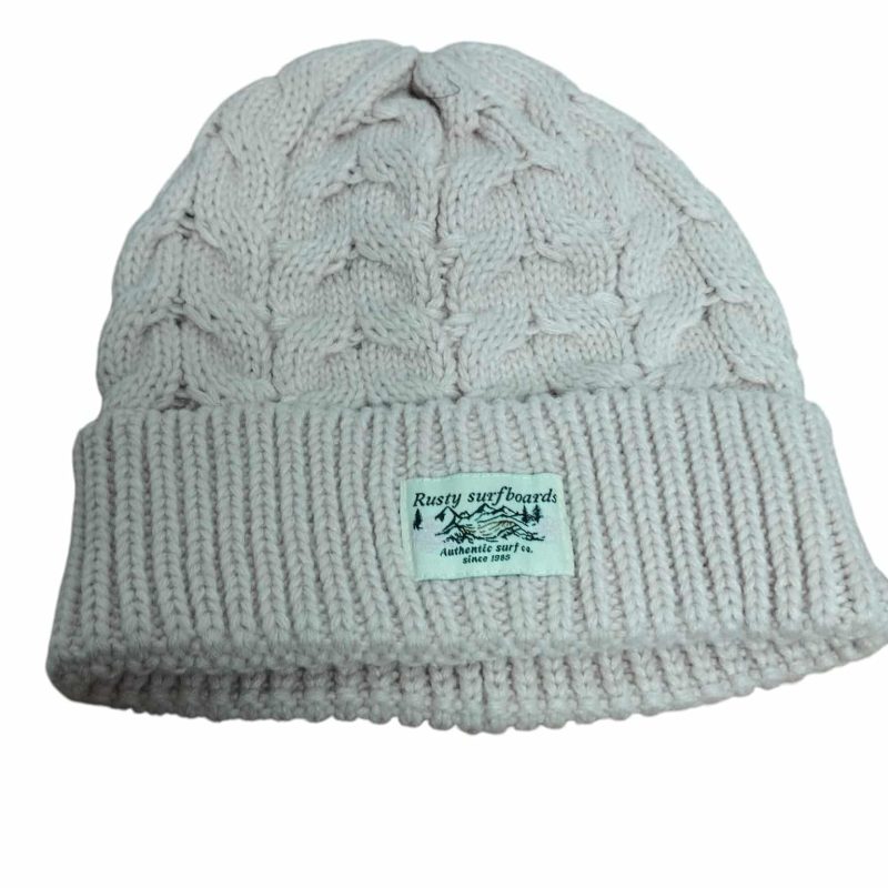 GORRO LANA ROSADO TRENZADO RUSTY