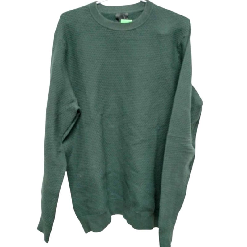 BUZO LANA VERDE CON RELIEVE H&M T XL