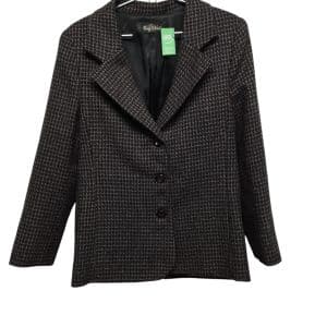 SACO BLAZER LANA CUADRILLE AZUL TL AP VERY NICE